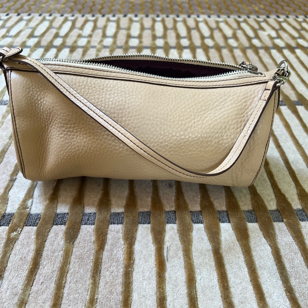 Cole Haan Cream Pebbled Leather Mini Shoulder Bag